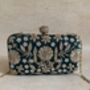 Emerald Green Handcrafted Rectangular Clutch Bag, thumbnail 3 of 9