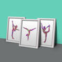 Set Of Three Gymnastic Unfinished Sketch Prints, thumbnail 1 of 5