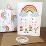 Baby Shower Rainbow Card With Rainbow Sticker, thumbnail 4 of 9