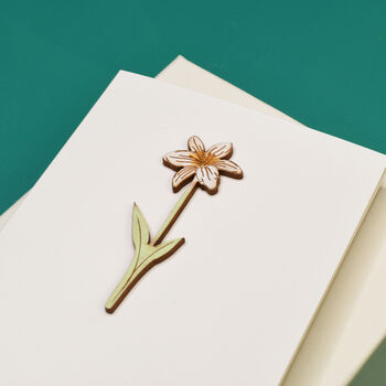 Miniature Engraved Flower Mother's Day Card, 11 of 12