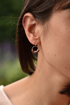 Dainty Gemstone Dangle Earrings, 5 of 9