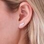 Sterling Silver Little Feather Stud Earrings, thumbnail 1 of 6