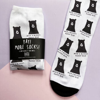 Personalised Mummy / Daddy Bear Socks, 4 of 4