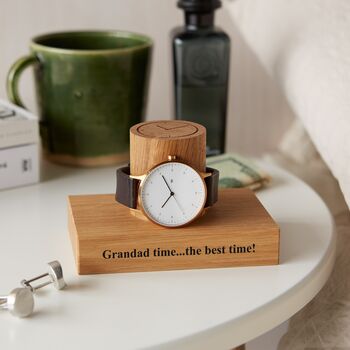 Personalised Watch Stand Gift For Grandad, 7 of 12