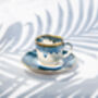 Blue Set Of Two Porcelain Espresso Cups Saucers Set, thumbnail 3 of 7