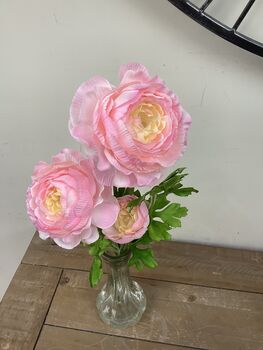 Pale Pink Artificial Silk Ranunculus Mothers Day Gift, 3 of 6
