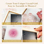 Rose Quartz Crystal Grid Framed Wall Art Gift, thumbnail 4 of 8