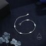 Sterling Silver Oval Moonstone Satellite Bracelet, thumbnail 5 of 12