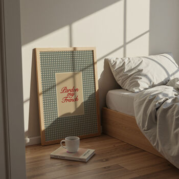 Pardon My French Gingham Print, 7 of 9