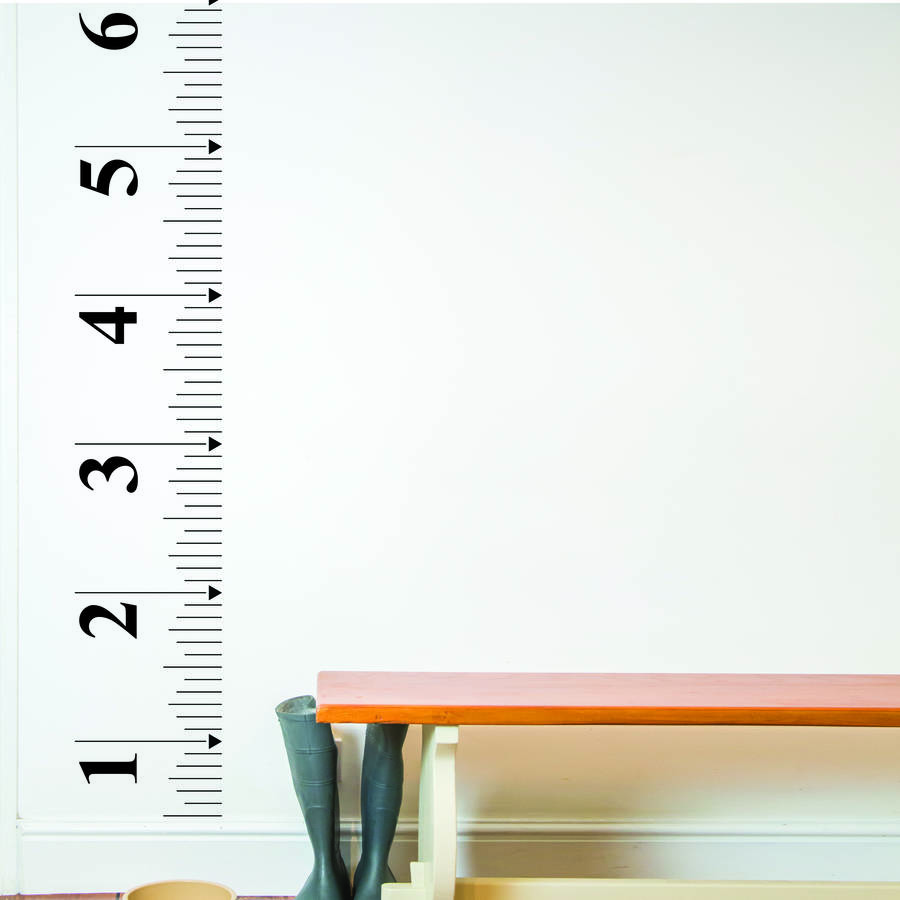 Tape Measure Growth Height Chart Wall Sticker