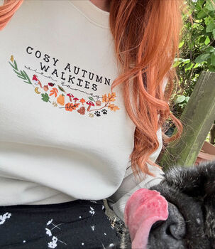 Personalised Autumn Dog Walking Sweatshirt, 2 of 7