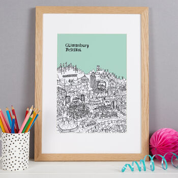 Personalised Glastonbury Festival Print, 7 of 9