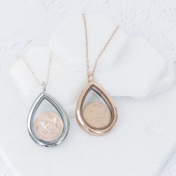 70th/ 80th Birthday Farthing Locket Necklace, 4 of 12