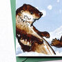 Otterly Good Christmas Otter Pun Card, thumbnail 2 of 5