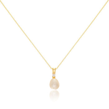 Drayton Pearl And Cubic Zirconia Gold Plated Pendant, 3 of 4