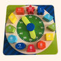 Wooden Teaching Clock And Shape Sorter Puzzle, thumbnail 1 of 6