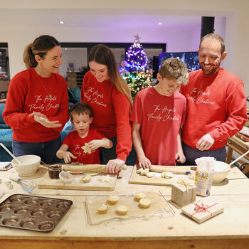 Personalised Family Christmas Sweatshirt In Red, 3 of 3