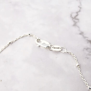 Shiny Sapphire September Birthstone Silver Bracelet, 2 of 5