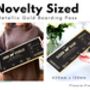 Personalised Oversized Gold Travel Boarding Pass, thumbnail 4 of 5