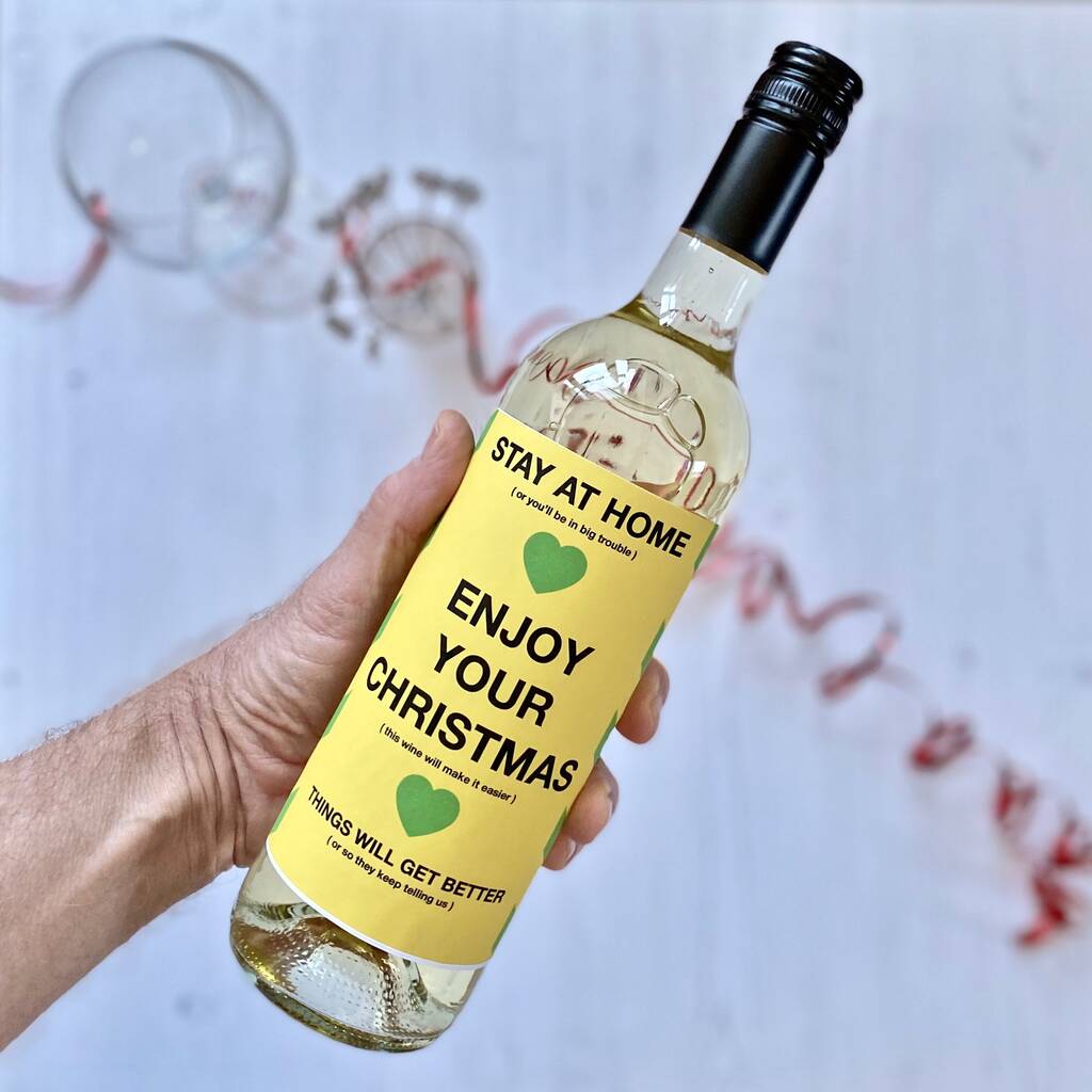 Government Warning Christmas Wine Labels By Adam Regester Design