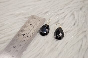 Black Onyx Sterling Silver Earrings, 5 of 7