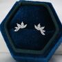 Sterling Silver Cz Cluster Marquise Stud Earrings, thumbnail 5 of 12