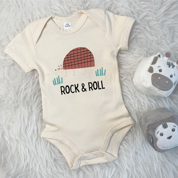 Rock And Roll Armadillo Babygrow, 2 of 11