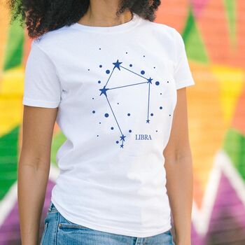 Personalised Organic Cotton Star Sign T Shirt By Dibor ...