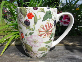 Set Of Six China Aspen Mugs In Hedgerow Design, 6 of 8
