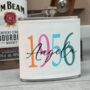 Personalised Birth Year 70th Birthday Hip Flask, thumbnail 1 of 3