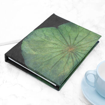 Vegan Lotus Leaf Leather A5 Journal, 5 of 11
