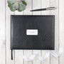 Personalised Luxury Black Leather Guest Book, thumbnail 4 of 9