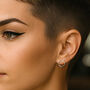 Two Way Gold Plated Silver Circle Earring Jackets, thumbnail 6 of 7