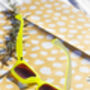 Chunky Bevelled Square Sunglasses In Gloss Yellow White, thumbnail 2 of 4