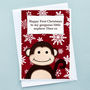 'Little Monkey' Christmas Card From Children, thumbnail 9 of 9