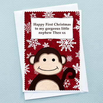 'Little Monkey' Christmas Card From Children, 9 of 9