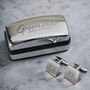 Personalised Groomsman Wedding Cufflinks And Box Set, thumbnail 1 of 3