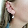 Jigsaw Hook Earrings, Sterling Silver Or Gold Plated, thumbnail 3 of 4