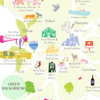 Map Of Greater Bristol Art Print, 4 of 5