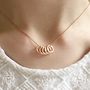 50th Birthday Five Rose Gold Plated Rings Necklace, thumbnail 2 of 4