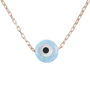 Mini Opalite Plated Silver Evil Eye Necklace, thumbnail 6 of 11