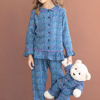 Fiorella Pyjama Set With Matching Teddy Bear Set, 8 of 9
