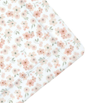 Delicate Floral Deluxe Baby Girls Changing Mat, 3 of 3