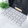 Grey Welsh Blanket Print Doormat, thumbnail 1 of 2