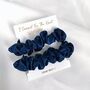 I Cannot Tie The Know Without You Bridesmaid Scrunchies Navy, thumbnail 3 of 3