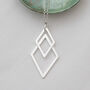 Sterling Silver Geometric Statement Necklace, thumbnail 6 of 10