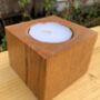 Oak Pillar Candle Holder With Extra Large Tealight, thumbnail 2 of 12