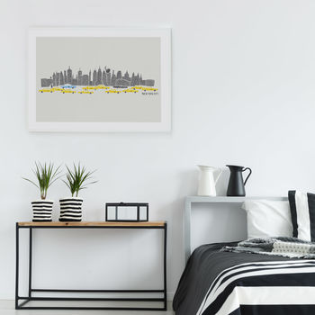 Panoramic New York City Print By Fox & Velvet | notonthehighstreet.com