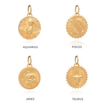Zodiac Art Coin Duo Necklace, 4 of 12