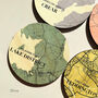 Personalised Favourite Location Maps Wooden Coaster Set, thumbnail 1 of 11